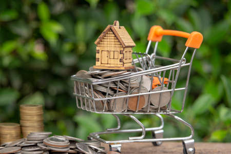 Money saving concept for buy house or investment, real estate.の写真素材