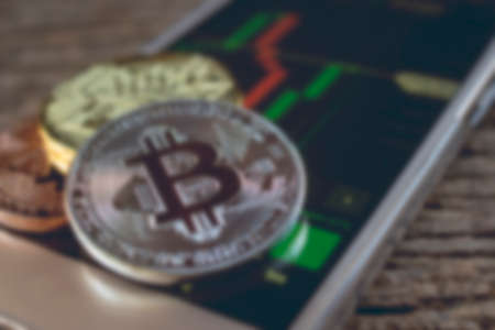 Bitcoin investment concept for trade articleの写真素材