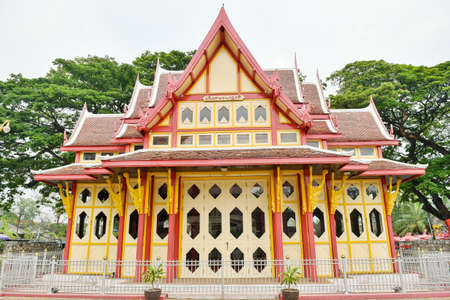 Royal pavilion at hua hin railway station, Prachuap Khiri Khan, Thailandの写真素材