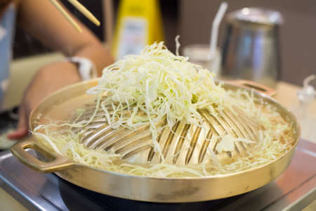 Vegetable on the grill pan brass. In the mallの写真素材