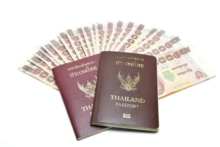 passport and moneyの写真素材