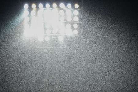 Raining in the stadium and spotlightの写真素材
