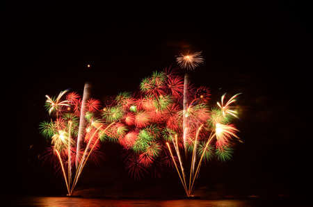 Firework show celebrate the king of birthday