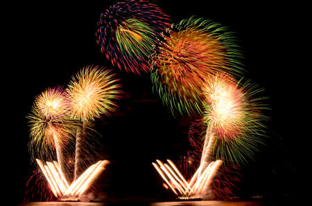 Firework show celebrate the king of birthday