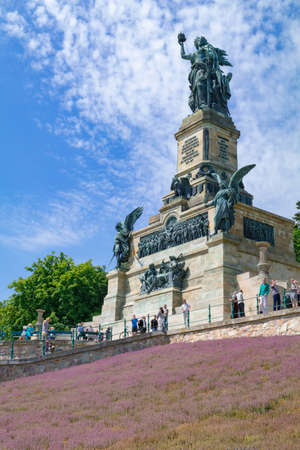 Monument to the unification of Germany and the end of the Franco-Prussian What: Niederwald Monument - Ruedesheim am Rhein, Hesse, Germany - August 1 2015のeditorial素材