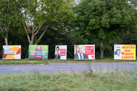 Heidelberg, Germany,   September 17, 2017: Election campaign on September 24, 2017 in Germanyのeditorial素材