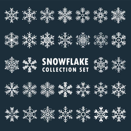 Vector beautiful snowflake design collection For the winter season that comes with Christmas in the...
