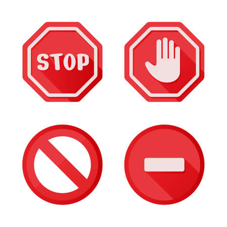 Stop sign icon Notifications that do not do anything. isolate on white background.のイラスト素材