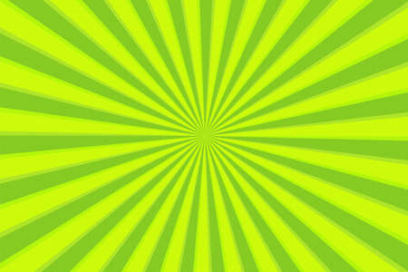 Abstract background comic cartoon green zoom lines with halftone pattern.のイラスト素材