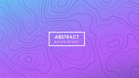 Modern topographic map line background. Concept of Geographic Pathway Layout. Vector illustration