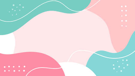 Abstract Background Simple Hand Drawn Minimalist Style with Free Shape and Pastel Colors.