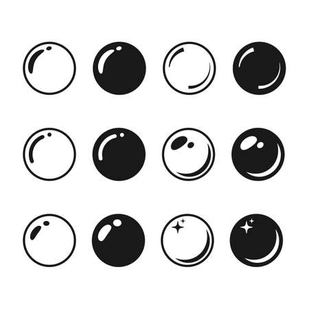 The soap bubbles are blown into a shiny spherical ball. Isolated on white backgroundのイラスト素材