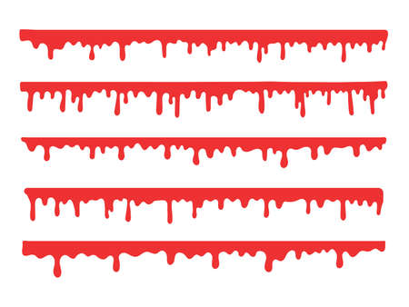 Blood splattered. A red liquid that was dripping down. Concept of crime.のイラスト素材
