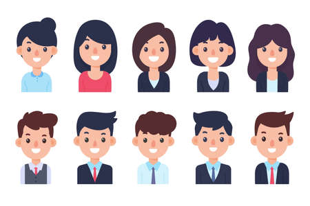 The staff are dressed politely. Business men and women. job application conceptのイラスト素材