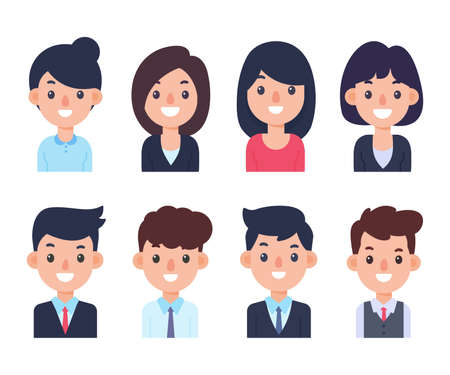 The staff are dressed politely. Business men and women. job application conceptのイラスト素材