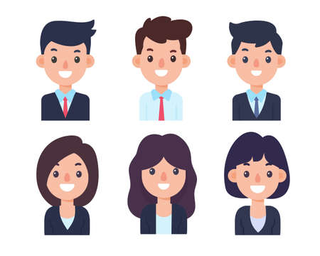 The staff are dressed politely. Business men and women. job application conceptのイラスト素材