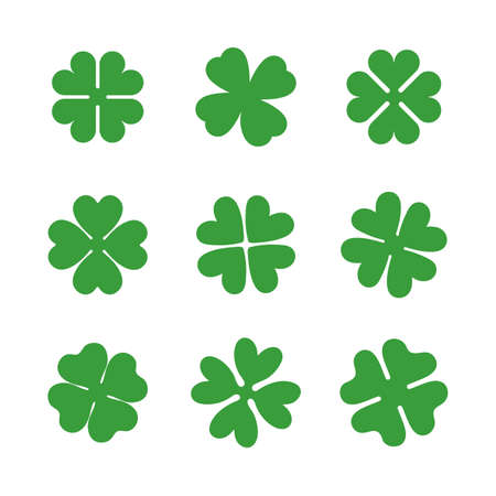 four leaf cover vector good luck symbol.のイラスト素材