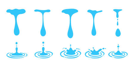 clean water droplets water conservation concept on world water dayのイラスト素材