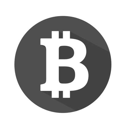 Bitcoin symbol icon for future internet world money Safe and reliable currency symbols Vector isolated on backgroundのイラスト素材