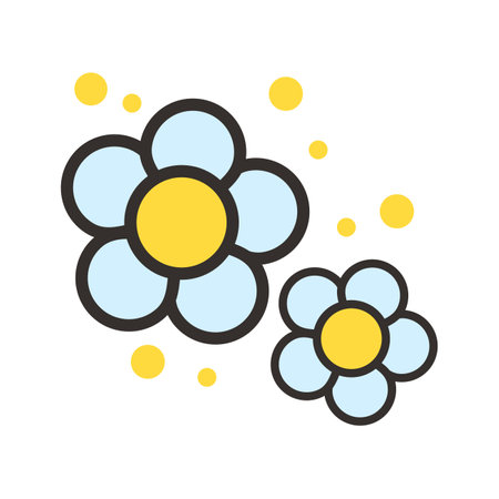 Cute bee cartoon character vector Hexagon honeycomb and flower isolated on white background.のイラスト素材
