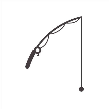 Vector fishing hook silhouette The concept of fishing lovers Isolated on white backgroundのイラスト素材