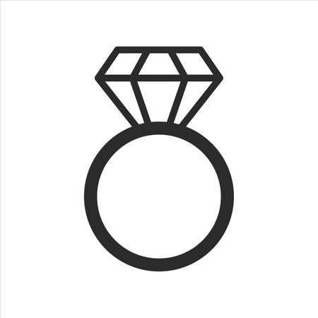 Vector diamond ring Two gold rings are related on the day of the wedding.のイラスト素材