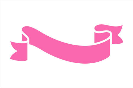 Swaying ribbons for retro text labels Product price tag Isolated on white backgroundのイラスト素材