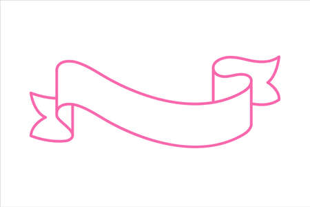 Swaying ribbons for retro text labels Product price tag Isolated on white backgroundのイラスト素材