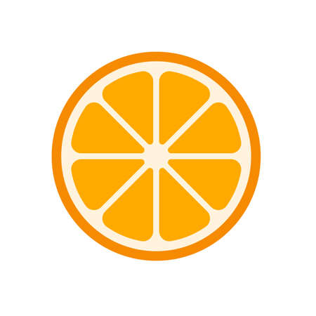 Summer refreshing fruit oranges are cut in half separately on white background.のイラスト素材