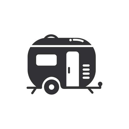 Camper trailer icon. Camper isolate on white background.のイラスト素材