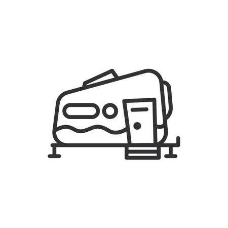 Camper trailer icon. Camper isolate on white background.のイラスト素材