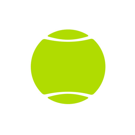 Vector green tennis ball collection Isolated on white background.のイラスト素材