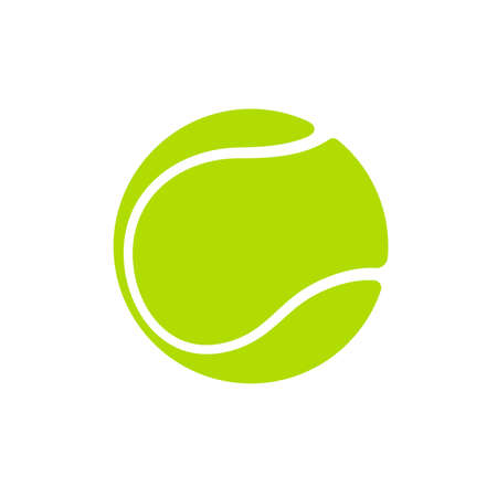 Vector green tennis ball collection Isolated on white background.のイラスト素材