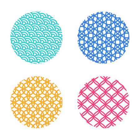 Circle line background pattern For the design of the keychain Isolated on white backgroundのイラスト素材