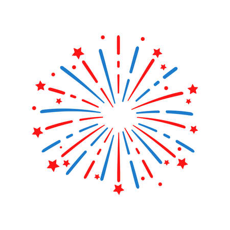 The 4 th of july. American flag fireworks. For celebrating America's Independence Dayのイラスト素材