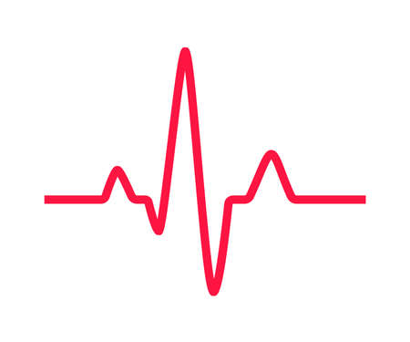 Heartbeat graph vector set Concept of helping patients and exercising for health.のイラスト素材