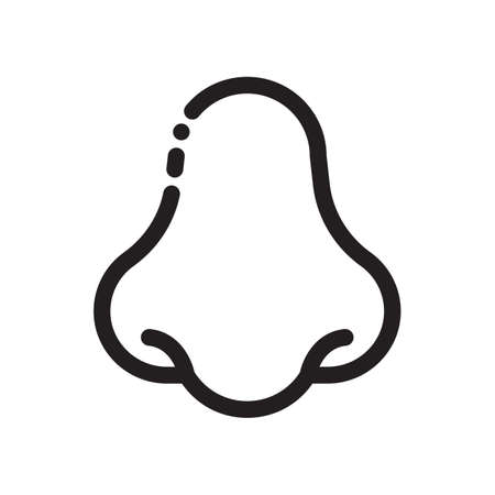 Nose icon. Runny nose The concept of care for patients with viral feverのイラスト素材