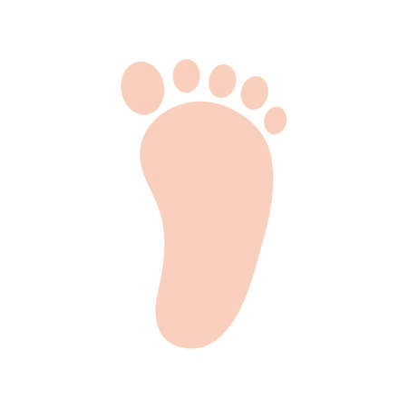 Footprint icon. Smelly feet The concept of keeping your feet healthy by washing your feet.のイラスト素材
