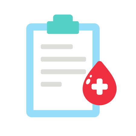 Vector drops of red blood. Blood donation Helping ideas with a blood test.のイラスト素材