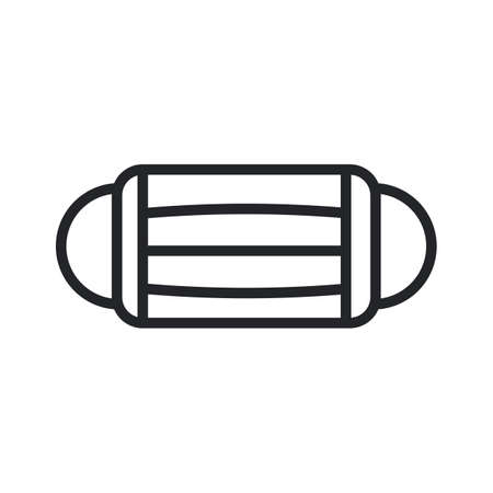 face mask icon. Medical mask for preventing the virus in patients with high fever.のイラスト素材
