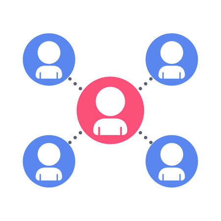 People icon. Social spacing by being at home and wearing a mask to protect against viruses.のイラスト素材
