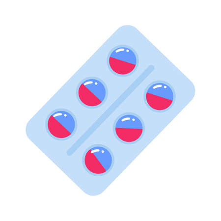 Vaccine and medicine icons to help patients Concept of prevention of new virus strainsのイラスト素材