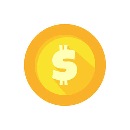 Currency icon. The golden dollar increases and decreases in value.のイラスト素材