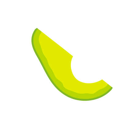 Avocado vector. avocado fruit cut into pieces There is a round seed inside. for health careのイラスト素材