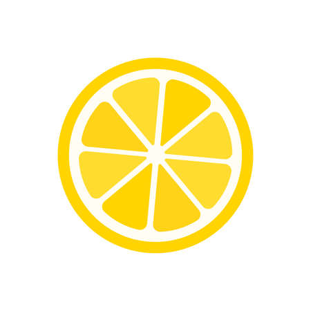 Sour yellow lemons. High vitamin C lemons are cut into slices for summer lemonade.のイラスト素材