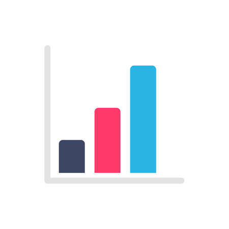 Line graph comparing business performance. Company earnings report conceptのイラスト素材