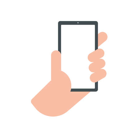 Businessman holding a mobile to pay online via credit card online shopping conceptのイラスト素材