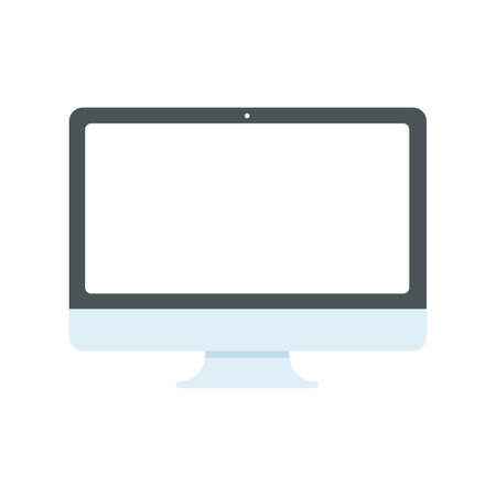 empty laptop mockup vector online business contact ideasのイラスト素材