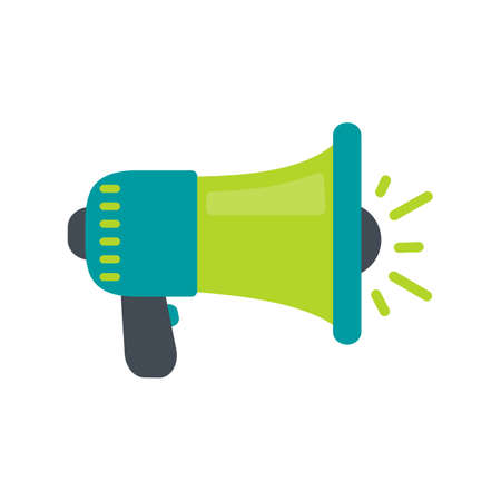 vector megaphone. A megaphone that shouts loudly alerts you of special discount news.のイラスト素材