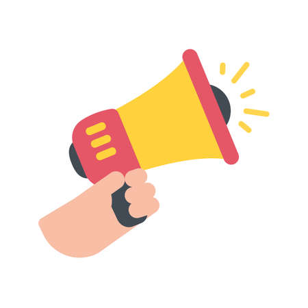 vector megaphone. A megaphone that shouts loudly alerts you of special discount news.のイラスト素材